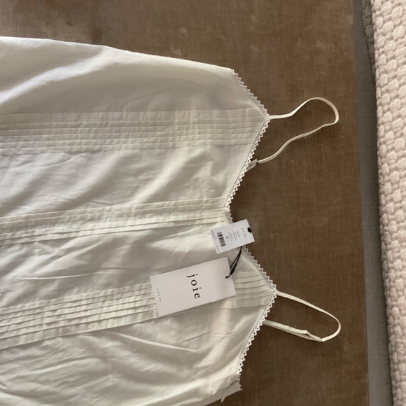NWT Joie Trinity Pintucked Mini Dress in Porcelain - Picture 3 of 4